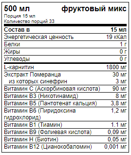купить l-карнитин bombbar 60000 + синефрин 500 мл