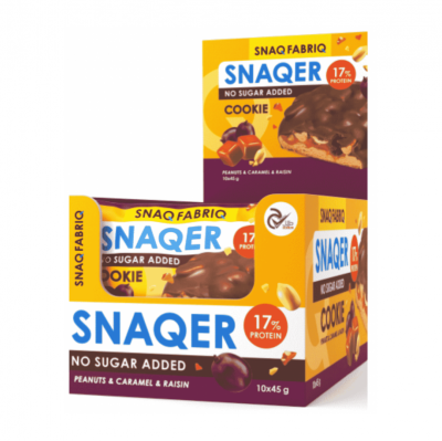 Печенье Bombbar Cookie SNAQER глазированное шоколадное 10 шт 45 г - вишня-карамель