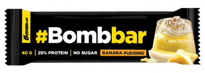 Батончик Bombbar 30*40 г - банановый пудинг
