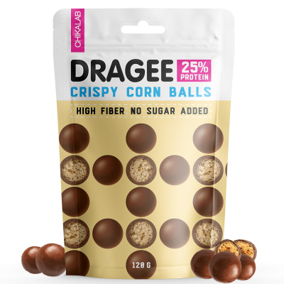 Драже Chikalab Crispy Corn Balls шарики кукурузные, 120 грамм, вкус: в молочном шоколаде