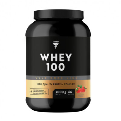 Протеин Trec Nutrition Whey 100 (gold core line) 2000 г печенье