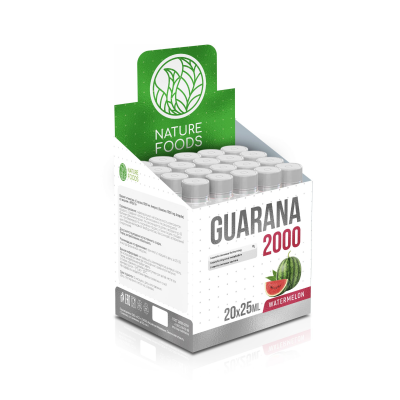 Гуарана Nature Foods Guarana 2000 мг 20 шт 25 мл яблоко