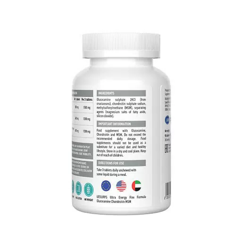 Комплекс для связок и суставов Ultrasupps Glucosamine & Chondroitin & MSM 90 таблеток купить комплекс для связок и суставов ultrasupps glucosamine & chondroitin & msm 90 таблеток
