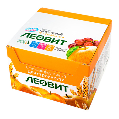 Батончики фруктовые Леовит 30 г 18 штук, вкус: яблочный штрудель Батончики фруктовые Леовит 30 г 18 штук, вкус: яблочный штрудель