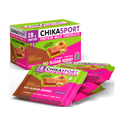 Шоколад Bombbar Chika Sport 100 г 4 шт - фисташковая кунафа