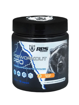 Предтренировочный комплекс RPS Nutrition Pre-Workout PRO 200 г- апельсин Предтренировочный комплекс RPS Nutrition Pre-Workout PRO 200 г- апельсин
