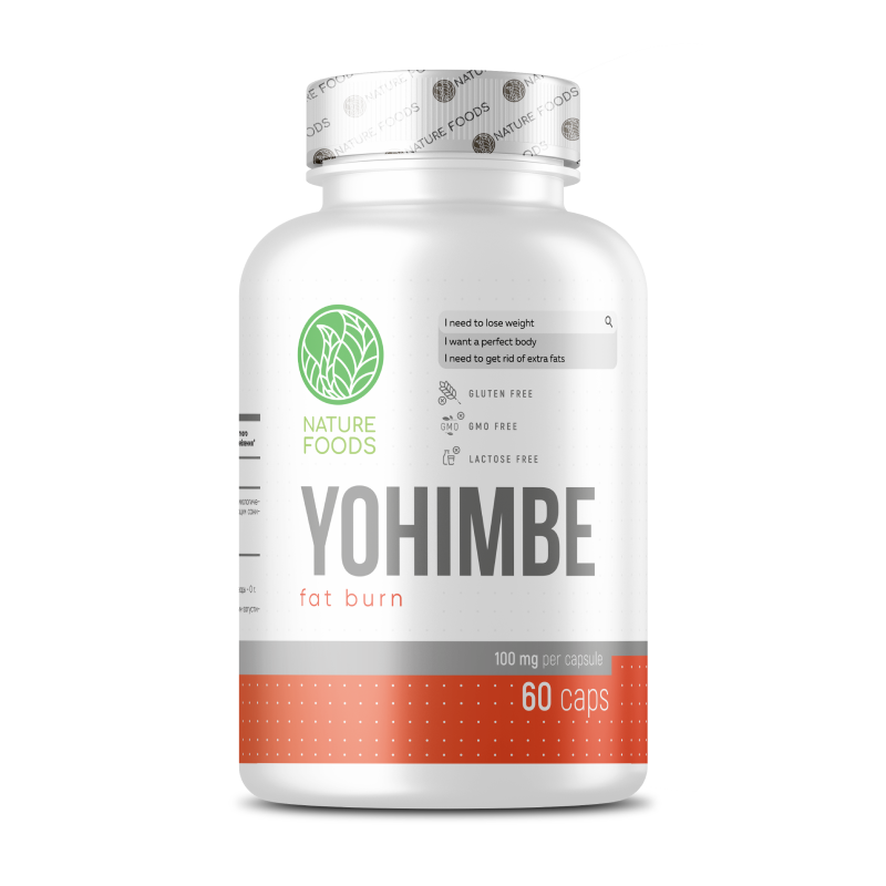 Жиросжигатель Nature Foods Yohimbe Extract 100 мг 60 капсул купить жиросжигатель nature foods yohimbe extract 100 мг 60 капсул