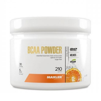 Аминокислотный комплекс Maxler BCAA Powder 210 г апельсин Аминокислотный комплекс Maxler BCAA Powder 210 г апельсин