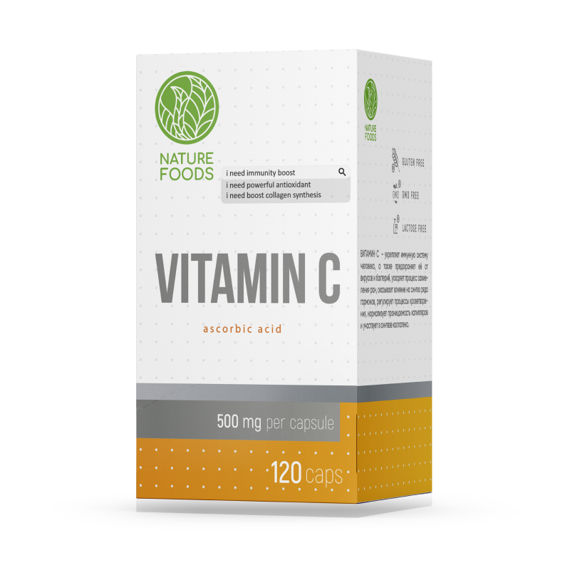 купить витамины nature foods vitamin c 120 капсул