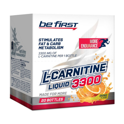 L-Карнитин Be First L-Carnitine Liquid 3300 мг 25 мл 20 ампул апельсин L-Карнитин Be First L-Carnitine Liquid 3300 мг 25 мл 20 ампул апельсин