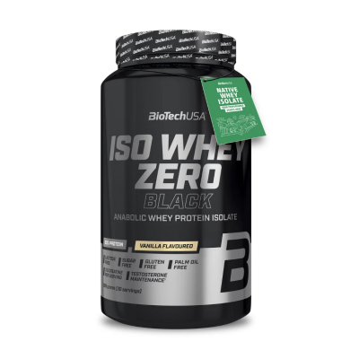 Изолят протеина BioTech Iso Whey Zero (black) lactose free 908 г ваниль