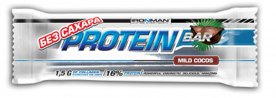 Батончик Protein Bar (без сахара) 24*50 г - кокос-темная глазурь Батончик Protein Bar (без сахара) 24*50 г - кокос-темная глазурь