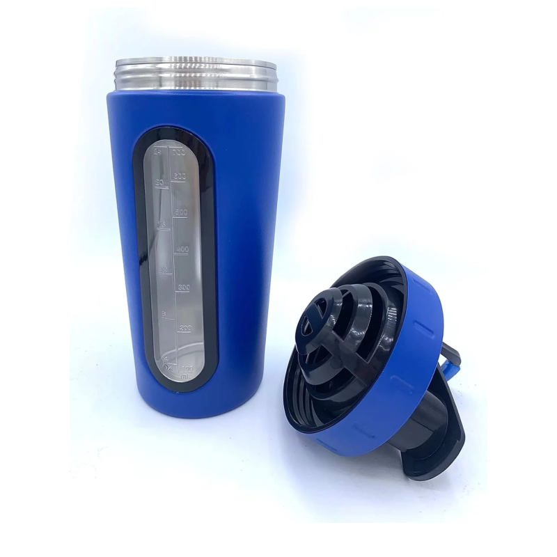 Шейкер Fit Rule Aluminum Shaker с прозрачной вставкой 700 мл синий Шейкер Fit Rule Aluminum Shaker с прозрачной вставкой 700 мл синий