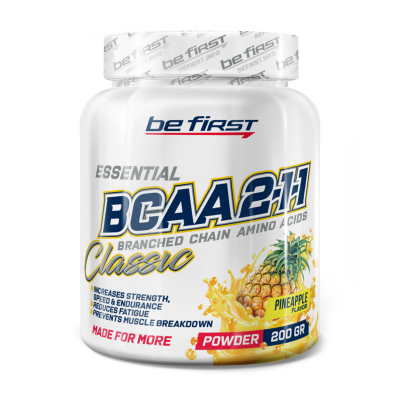 Аминокислоты Be First BCAA 2:1:1 Classic powder 200 грамм ананас Аминокислоты Be First BCAA 2:1:1 Classic powder 200 грамм ананас