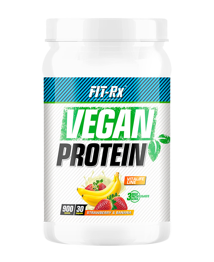 Vegan Protein 900 г - клубника-банан