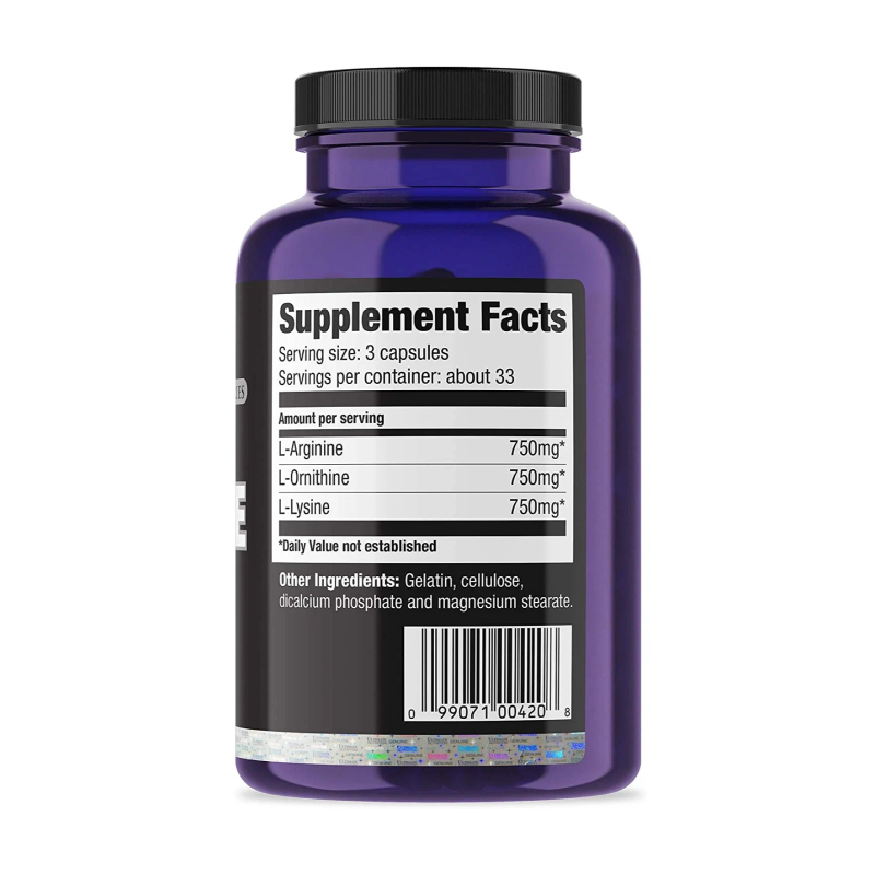 купить аминокислоты arginine/ornithine/lysine ultimate nutrition 100 капсул