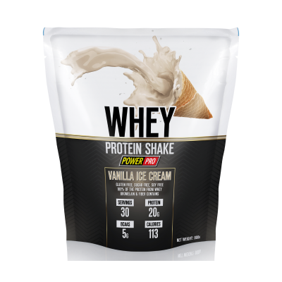 Протеин Whey Protein Shake Power Pro 900 г ванильное мороженое