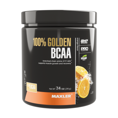 100% Golden BCAA Maxler 210 г апельсин 100% Golden BCAA Maxler 210 г апельсин