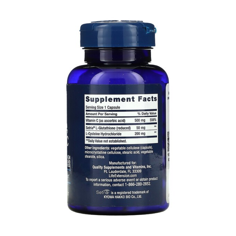 Антиоксидант Life Extension Glutathione Cysteine & C 100 капсул купить антиоксидант life extension glutathione cysteine & c 100 капсул