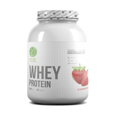 Протеин Nature Foods Whey Protein 1800 г клубника