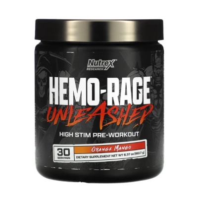 Предтренировочный комплекс Nutrex Hemo-Rage Unleashed 180 г - апельсин Предтренировочный комплекс Nutrex Hemo-Rage Unleashed 180 г - апельсин