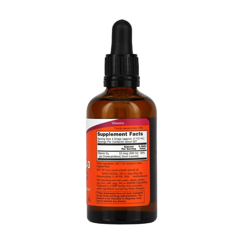 Витамины NOW Liquid Vitamin D-3 60 мл купить витамины now liquid vitamin d-3 60 мл