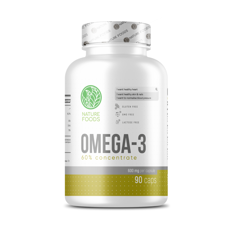 Омега-жиры Nature Foods Omega 3 60% 90 капсул купить омега-жиры nature foods omega 3 60% 90 капсул