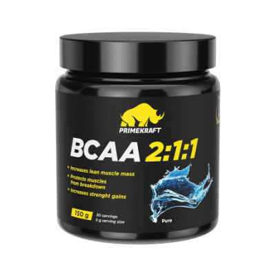 Аминокислоты BCAA 2:1:1 Prime-Kraft 150 г - натуральный (pure)