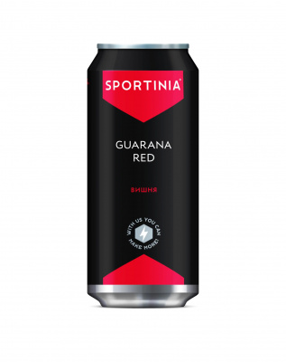 Напиток GUARANA 2400 мг Sportinia 450 мл вишня-кола