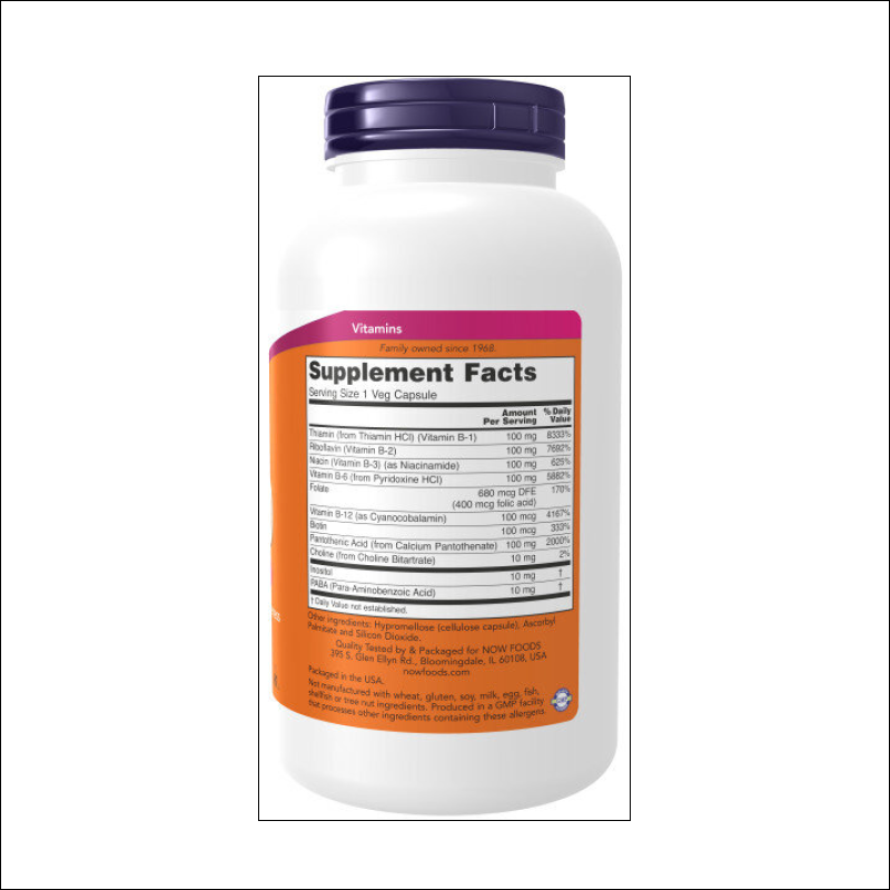 купить комплекс витаминов b-100 now 250 капсул