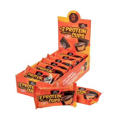 Пирожное FitKit Protein CUPS 70 г 12 шт - арахисовая паста