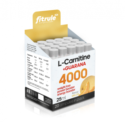 Карнитин Fit Rule L-Carnitine+Guarana 4000 мг 20 шт 25 мл - арбуз Карнитин Fit Rule L-Carnitine+Guarana 4000 мг 20 шт 25 мл - арбуз