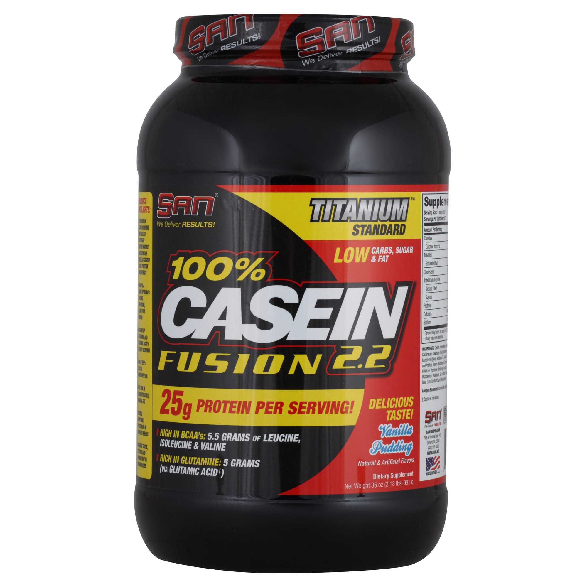 100% Casein Fusion 1000 г - ваниль