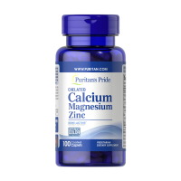 Минеральный комплекс Puritans Pride Calcium Magnesium Zinc (chelated) 100 таблеток Минеральный комплекс Puritans Pride Calcium Magnesium Zinc (chelated) 100 таблеток