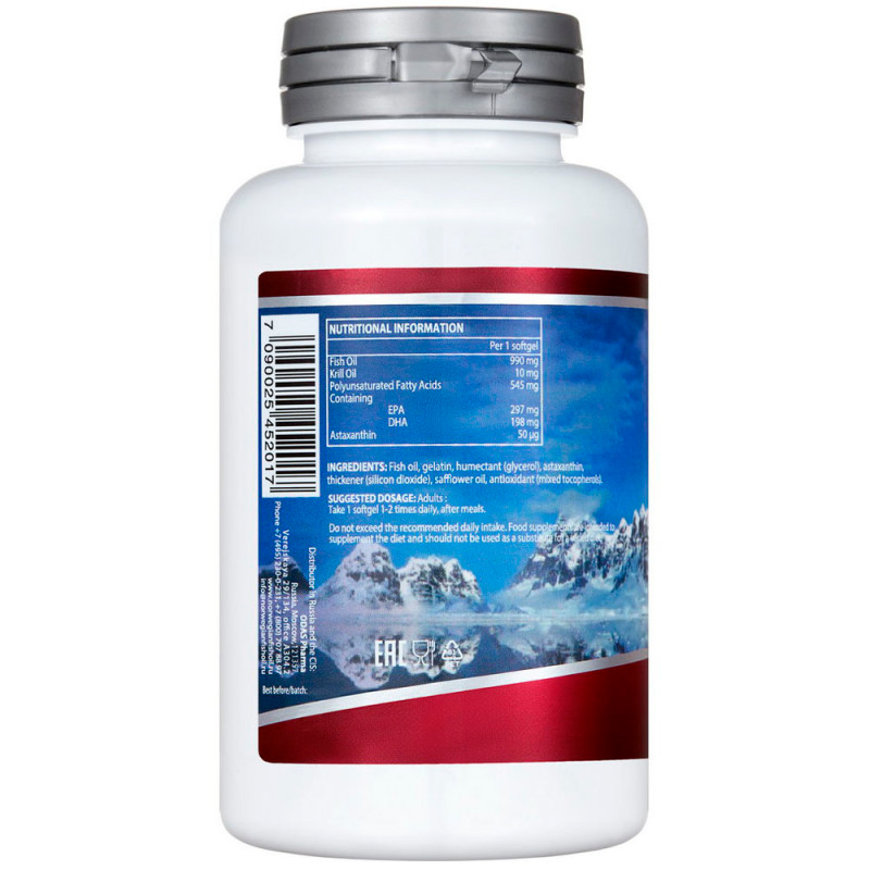 Омега-3 Масло криля NORWEGIAN Fish Oil Krill Oil Astaxanthin 60 капсул купить омега-3 масло криля norwegian fish oil krill oil astaxanthin 60 капсул