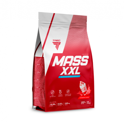 Гейнер Trec Nutrition Mass XXL 1000 г, вкус: клубника