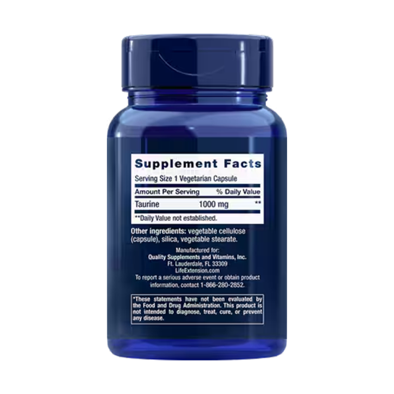 Аминокислота Life Extension Taurine 1000 мг 90 Вег.капсул купить аминокислота life extension taurine 1000 мг 90 вег.капсул