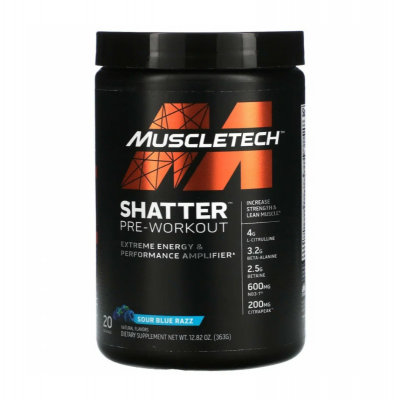 Предтренировочный комплекс Muscle Tech Shatter Pre Workout 363 г - ежевика Предтренировочный комплекс Muscle Tech Shatter Pre Workout 363 г - ежевика