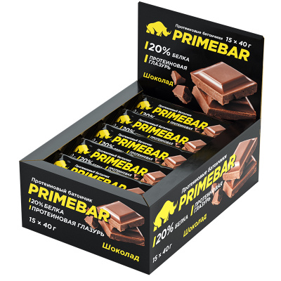 Батончики PrimeBar PRIMEBAR 15 штук, вкус: шоколад Батончики PrimeBar PRIMEBAR 15 штук, вкус: шоколад