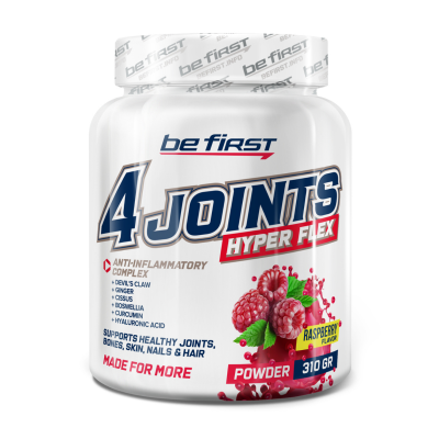Комплекс для суставов и связок Be First 4joints Hyper Flex powder 310 грамм малина Комплекс для суставов и связок Be First 4joints Hyper Flex powder 310 грамм малина