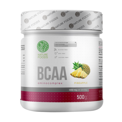 Аминокислоты Nature Foods BCAA 500 г ананас Аминокислоты Nature Foods BCAA 500 г ананас