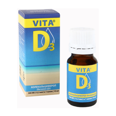 VITA D3 500 МЕ в 1 капле 10 мл - классический (анис) VITA D3 500 МЕ в 1 капле 10 мл - классический (анис)