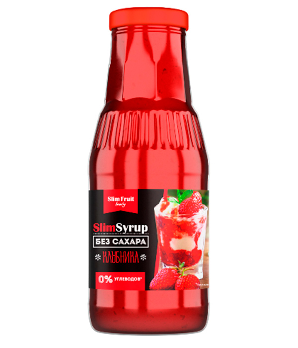 Slim Syrup без сахара 330 мл - клубника