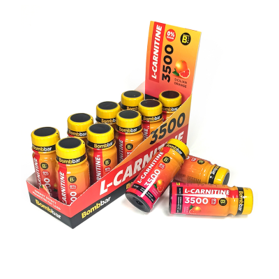 L-карнитин Bombbar L-Carnitine 3500, 12 штук х 50 миллилитров, вкус: сицилийский апельсин