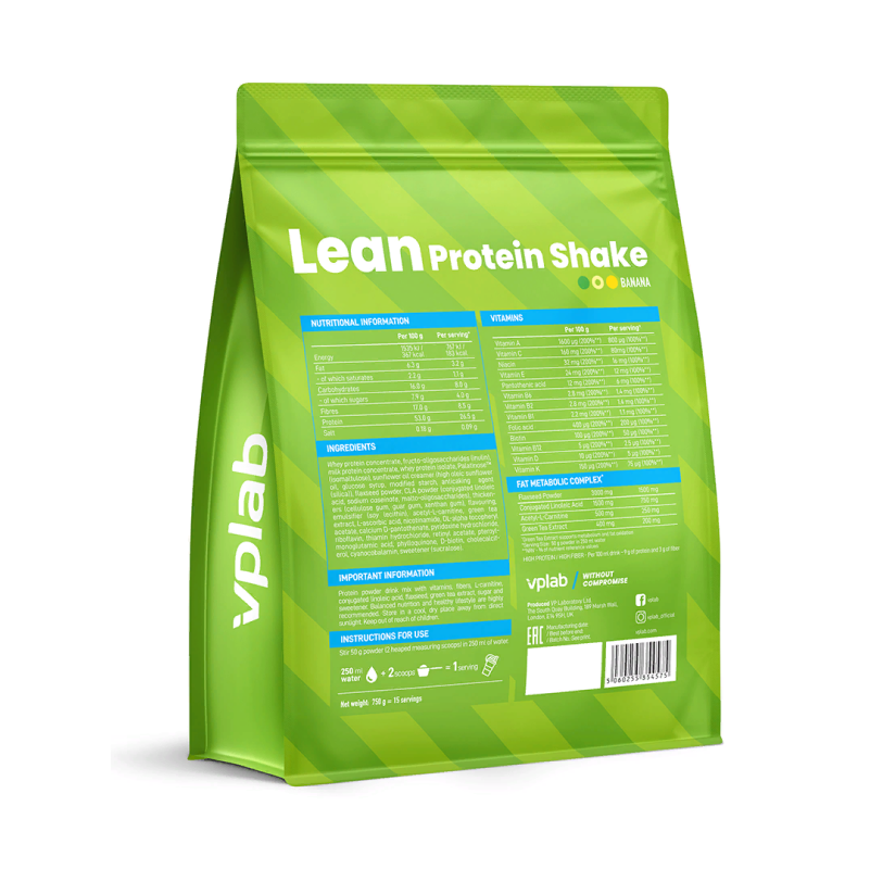 купить протеин vplab lean protein shake 750 г