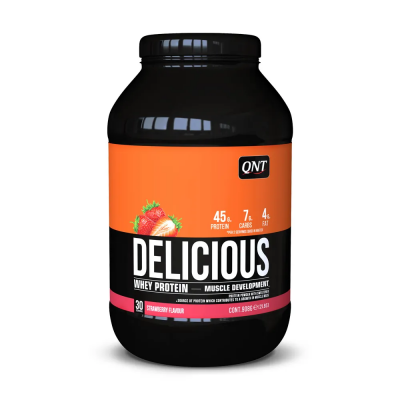 Протеин QNT Delicious Whey Protein 908 г, вкус: клубника Протеин QNT Delicious Whey Protein 908 г, вкус: клубника