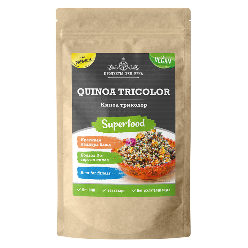 купить киноа 3 сорта продукты xxii века quinoa ttricolor 100 г
