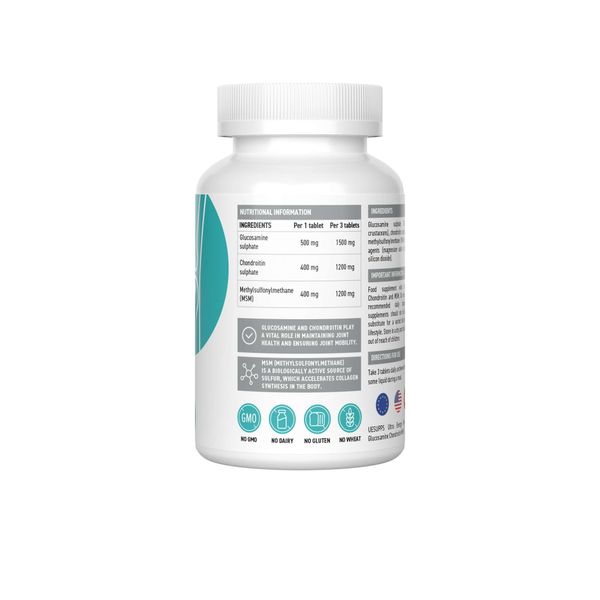 Комплекс для связок и суставов Ultrasupps Glucosamine & Chondroitin & MSM 60 таблеток купить комплекс для связок и суставов ultrasupps glucosamine & chondroitin & msm 60 таблеток