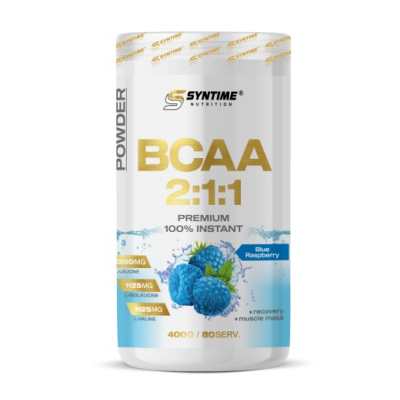 Аминокислоты Syntime Nutrition BCAA 2:1:1 400 г - черника Аминокислоты Syntime Nutrition BCAA 2:1:1 400 г - черника
