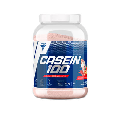 Протеин Trec Nutrition Casein 100 600 г, вкус: клубника-банан